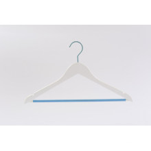 wooden shirt hanger with color Hook and pvc tube